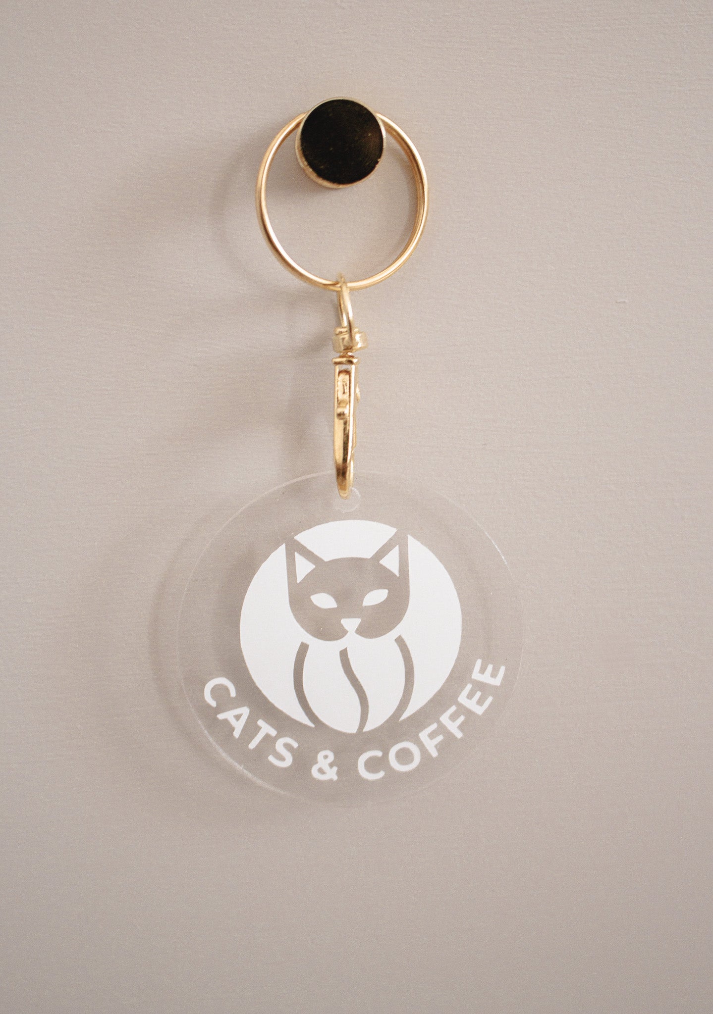 Acryl Schlüsselanhänger „Cats & Coffee“