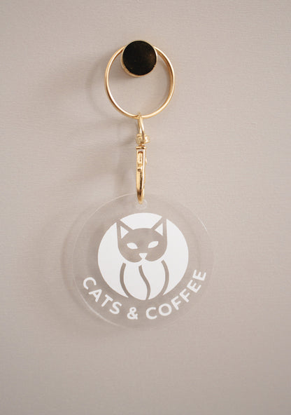 Acryl Schlüsselanhänger „Cats & Coffee“