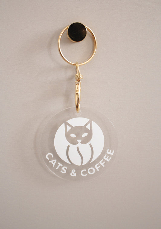 Acryl Schlüsselanhänger „Cats & Coffee“