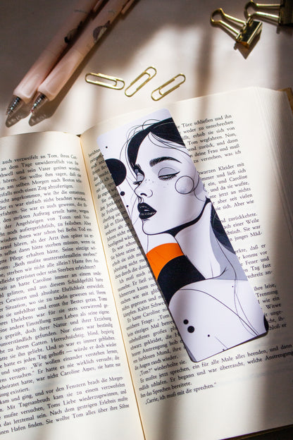 Laminiertes Lesezeichen Modern Art Frauen Illustration, Glossy, Produktansicht