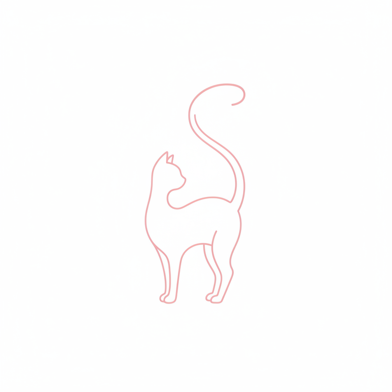 Minimalistische rosa Katze Icon