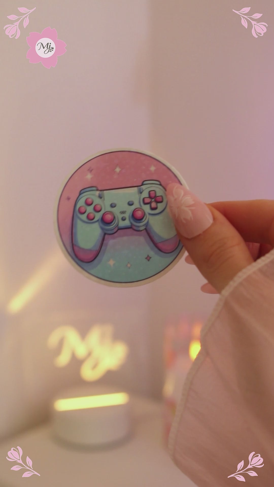 Kawaii Controller Sticker Vinyl – Produktansicht Video
